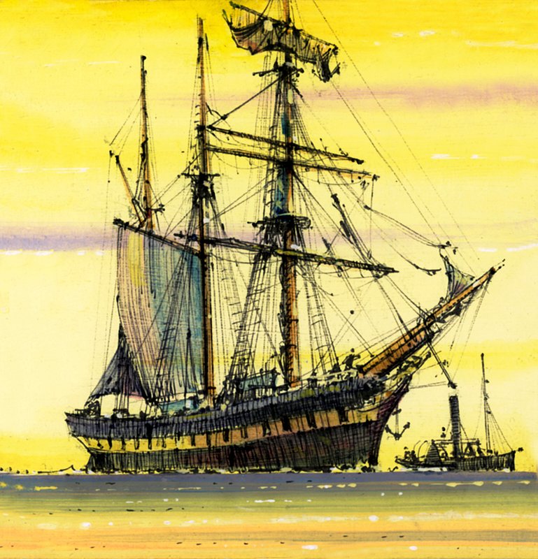 Unidentified Sailing Boat by John S. Smith