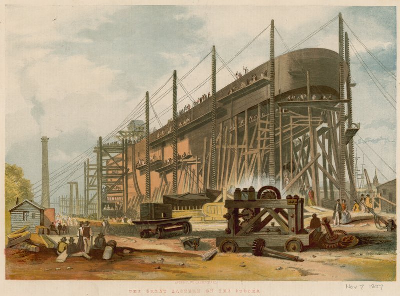 The Great Eastern on the stocks by John Wilson Carmichael
