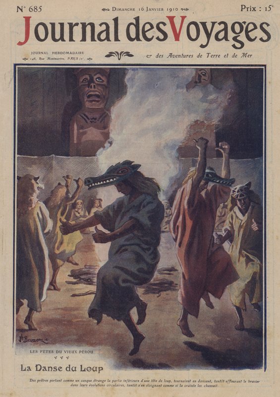 The Wolf Dance, Festival in Ancient Peru by Joseph Charles after Beuzon
