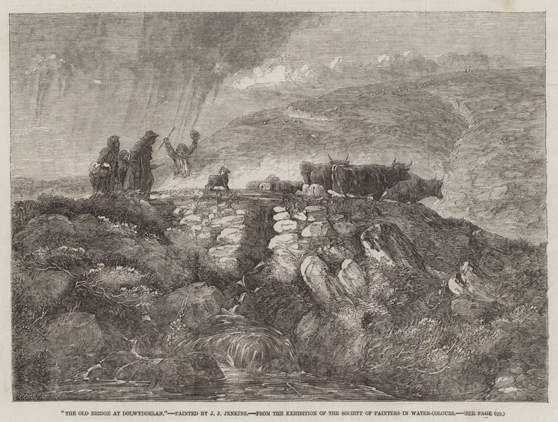 The Old Bridge at Dolwyddelan, from the Exhibition of the Society of Painters in Water-Colours by Joseph John Jenkins