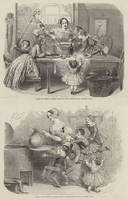 Christmas Pudding by Joseph Kenny Meadows