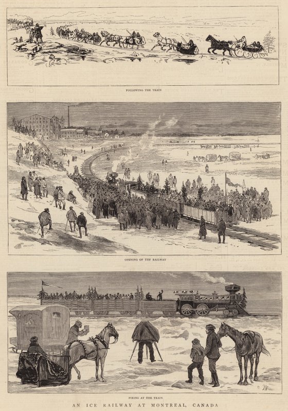 An Ice Railway at Montreal, Canada by Joseph Nash