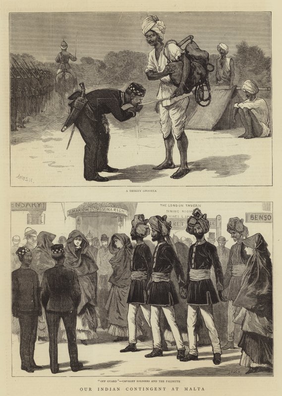Our Indian Contingent at Malta by Joseph Nash