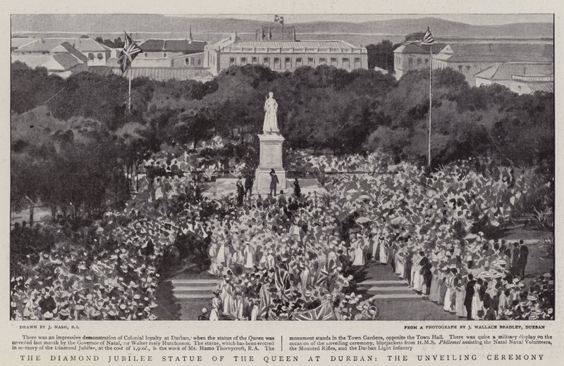 The Diamond Jubilee Statue of the Queen at Durban, the Unveiling Ceremony by Joseph Nash
