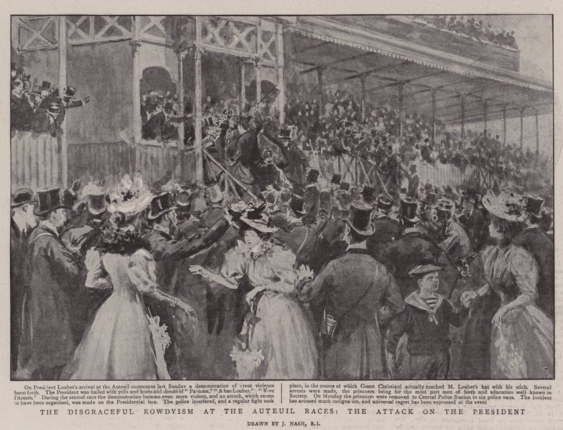 The Disgraceful Rowdyism at the Auteuil Races, the Attack on the President by Joseph Nash