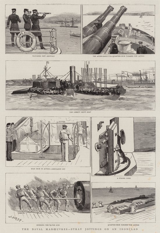 The Naval Manoeuvres, Stray Jottings on an Ironclad by Joseph Nash