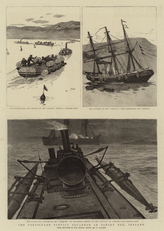 The Particular Service Squadron in Bantry Bay, Ireland by Joseph Nash
