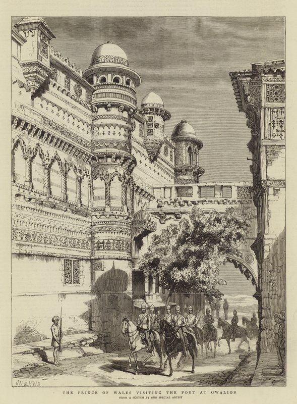 The Prince of Wales Visiting the Fort at Gwalior by Joseph Nash