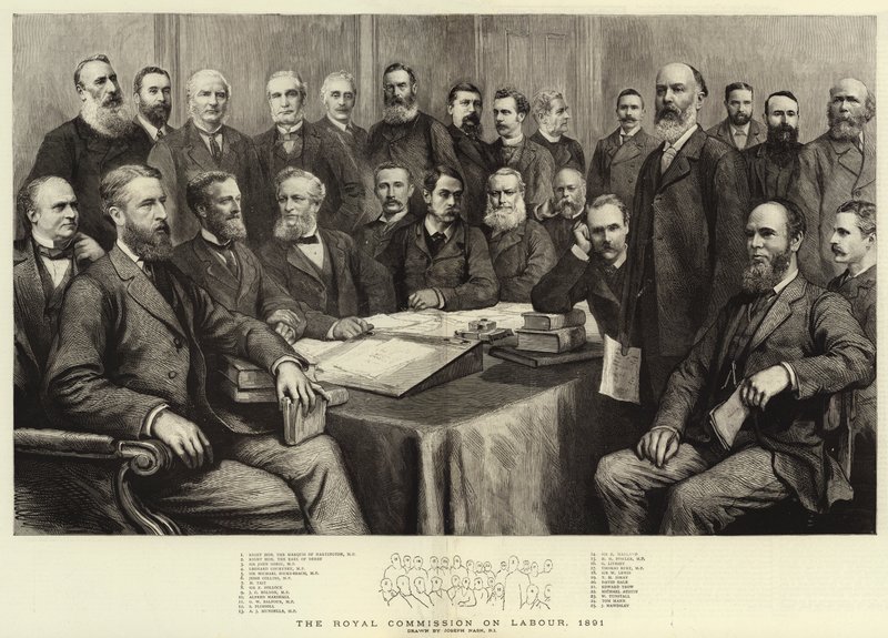 The Royal Commission on Labour, 1891 by Joseph Nash