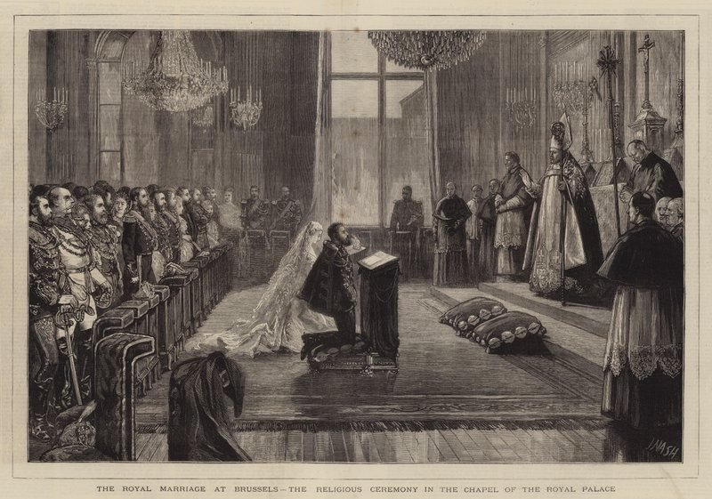 The Royal Marriage at Brussels, the Religious Ceremony in the Chapel of the Royal Palace by Joseph Nash
