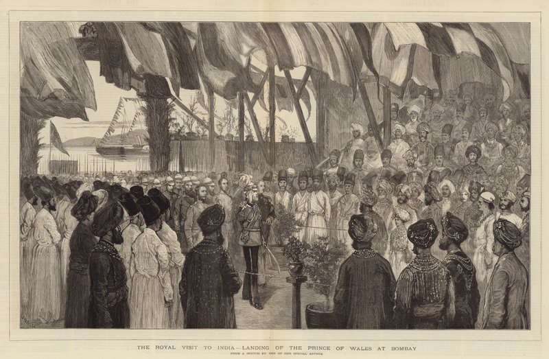The Royal Visit to India, Landing of the Prince of Wales at Bombay by Joseph Nash