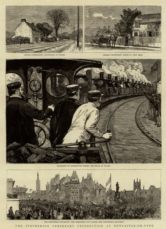 The Stephenson Centenary Celebration at Newcastle-on-Tyne by Joseph Nash
