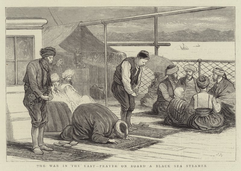 The War in the East, Prayer on Board a Black Sea Steamer by Joseph Nash