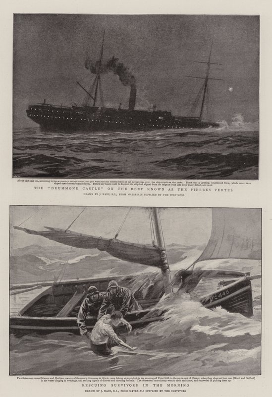 The Wreck of the Drummond Castle by Joseph Nash