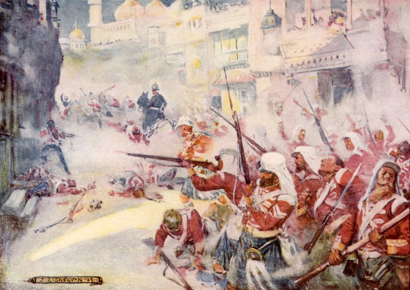 British Soldiers Fighting Through the Streets by Joseph Ratcliffe Skelton