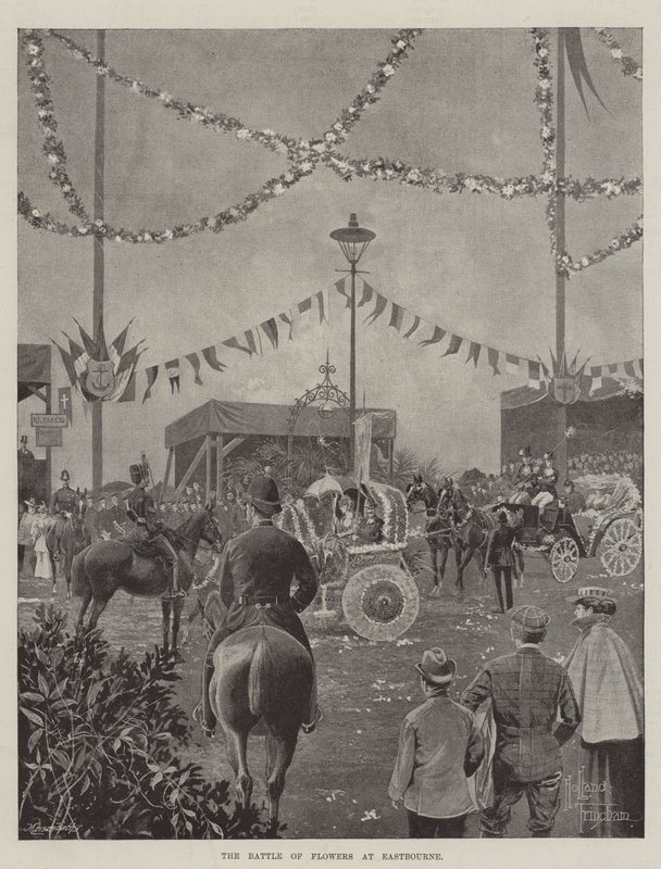 The Battle of Flowers at Eastbourne by Joseph Holland Tringham