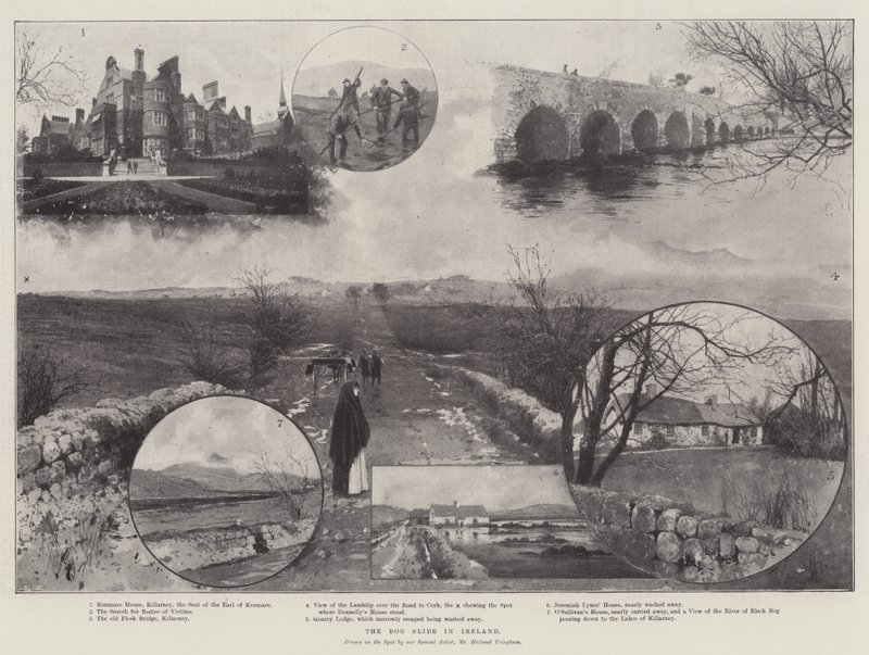 The Bog Slide in Ireland by Joseph Holland Tringham