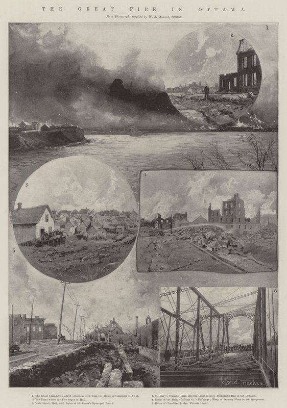 The Great Fire in Ottawa by Joseph Holland Tringham