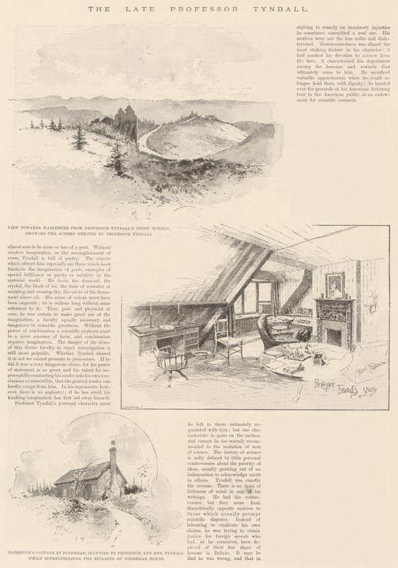 The Late Professor Tyndall by Joseph Holland Tringham