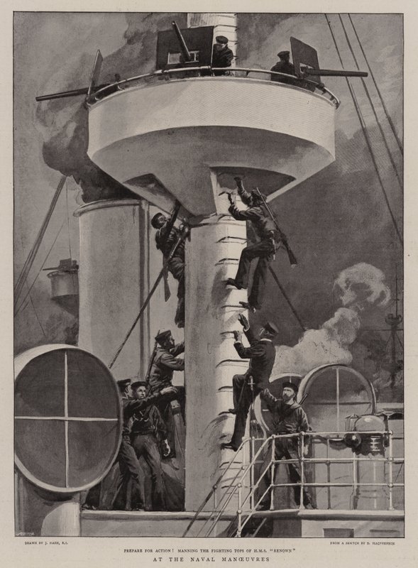 At the Naval Manoeuvres by Joseph Nash