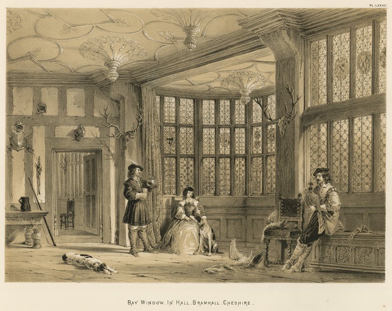 Bay Window, In Hall, Bramhall, Cheshire by Joseph Nash