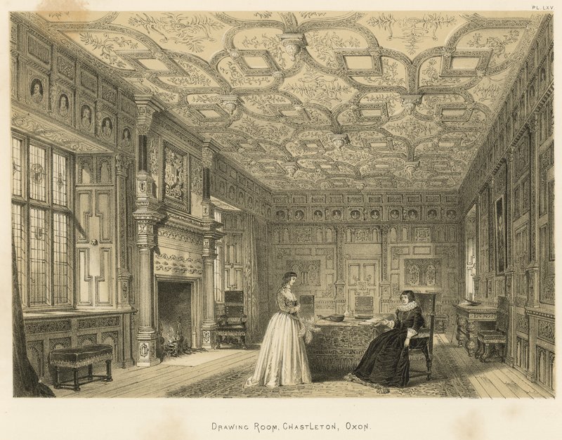 Drawing Room, Chastleton, Oxon by Joseph Nash
