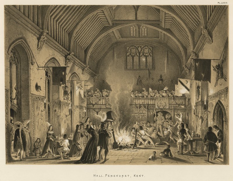 Hall, Penshurst, Kent by Joseph Nash