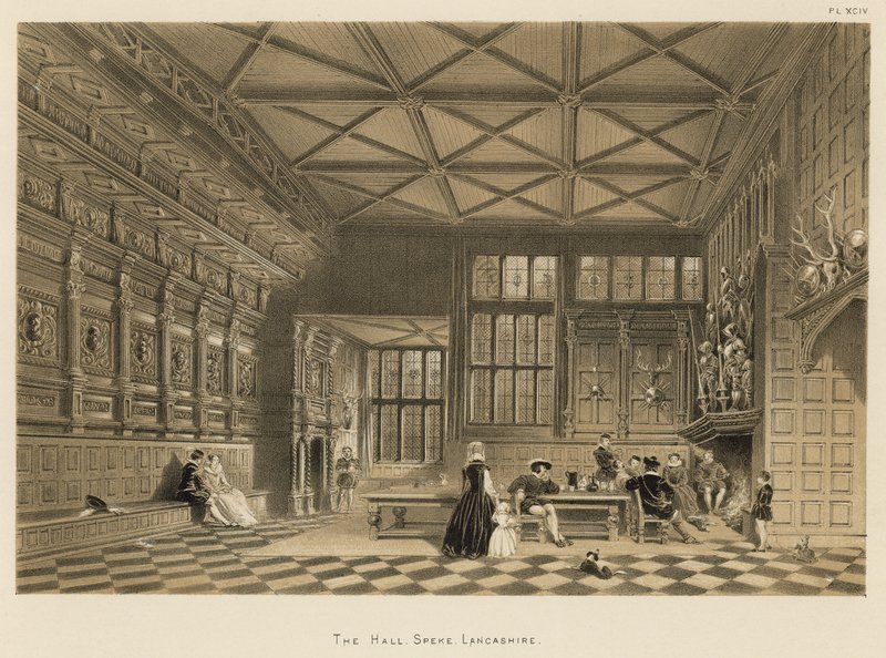 The Hall, Speke, Lancashire by Joseph Nash