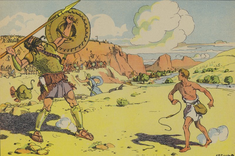 David and Goliath by Joseph Porphyre Pinchon