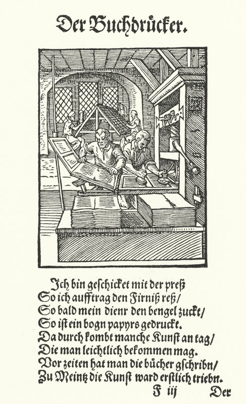The Book Printer by Jost (after) Amman