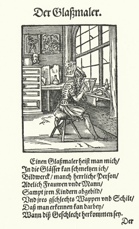 The Glass Painter by Jost (after) Amman