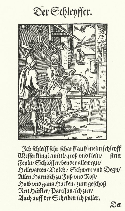 The Knife Grinder by Jost (after) Amman