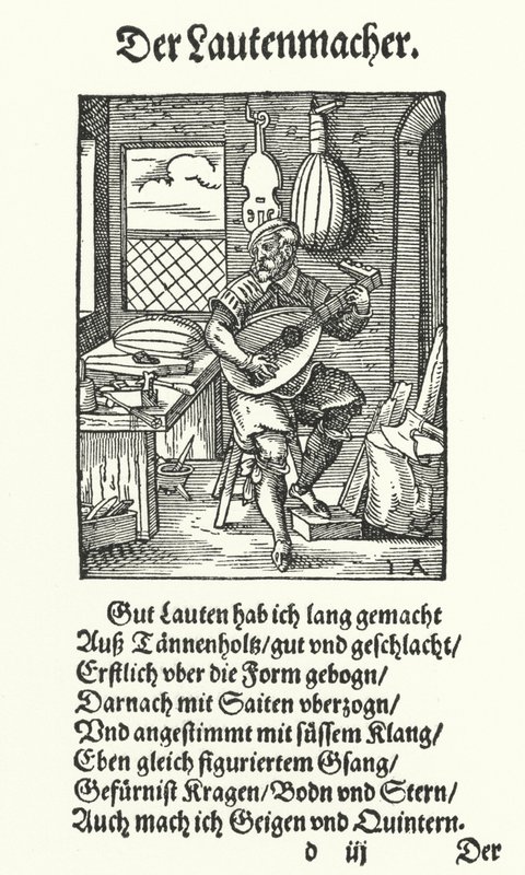 The Lute Maker by Jost (after) Amman
