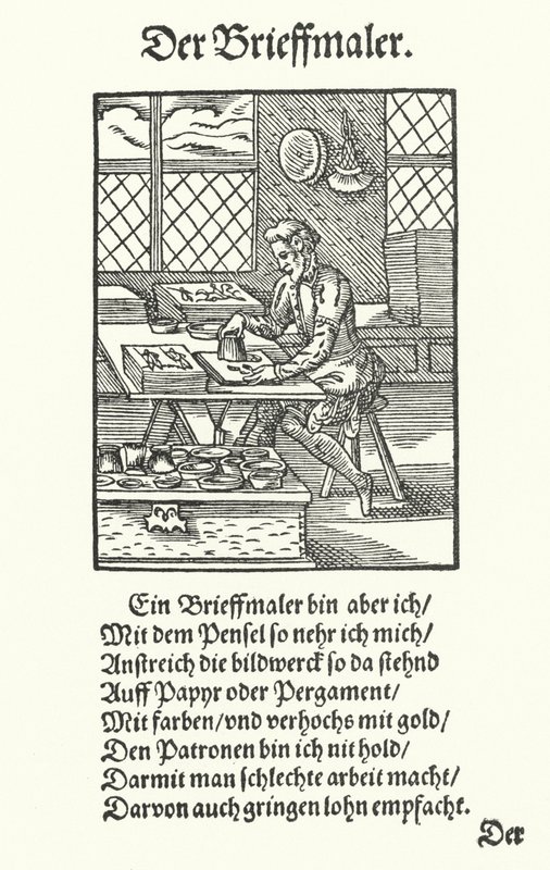 The Manuscript Illuminator by Jost (after) Amman