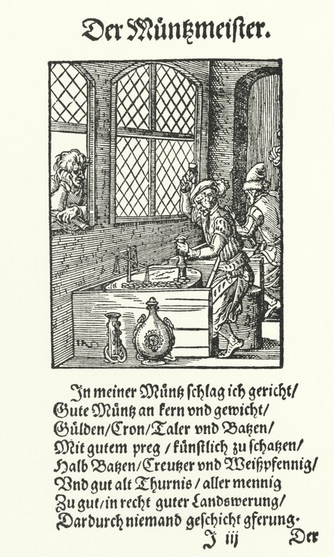 The Master of the Mint by Jost (after) Amman