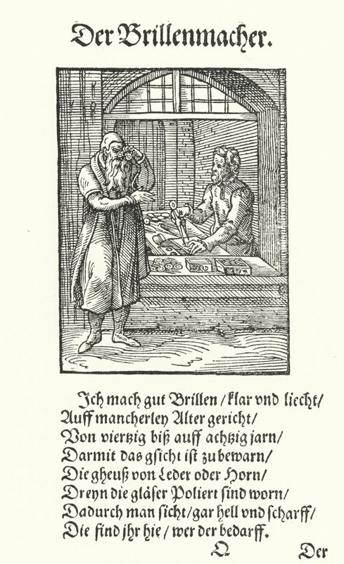 The Spectacles Maker by Jost (after) Amman
