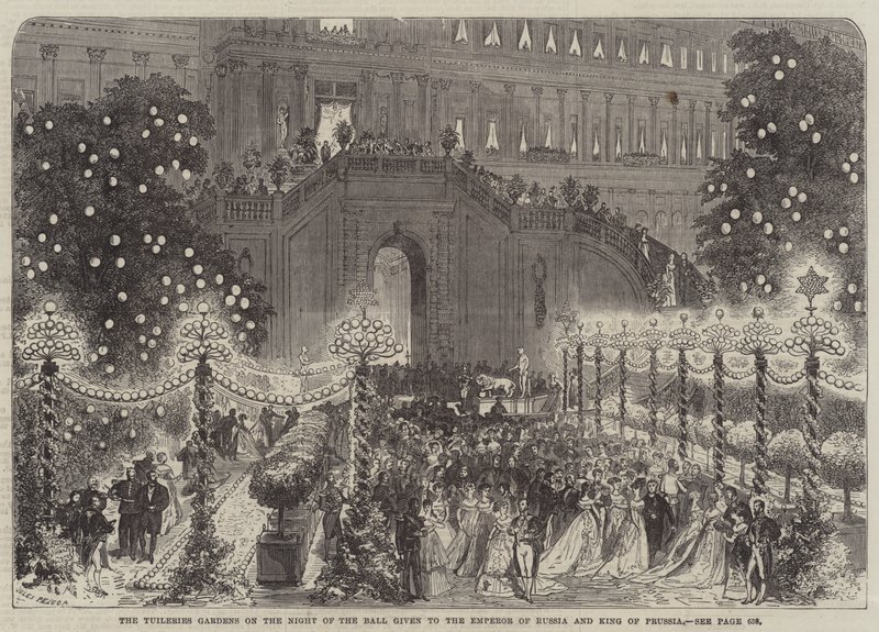The Tuileries Gardens on the Night of the Ball Given to the Emperor of Russia and King of Prussia by Jules Pelcoq