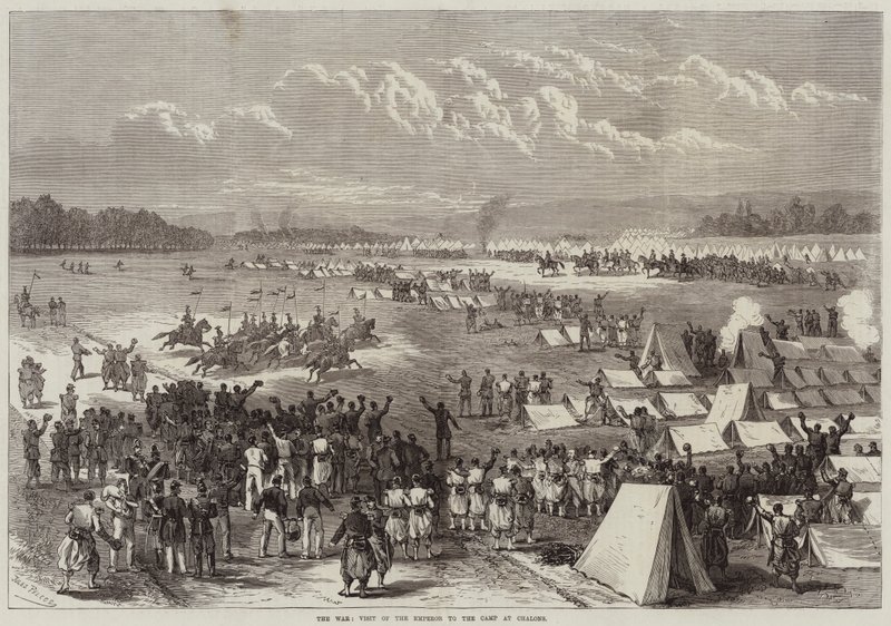 The War, Visit of the Emperor to the Camp at Chalons by Jules Pelcoq