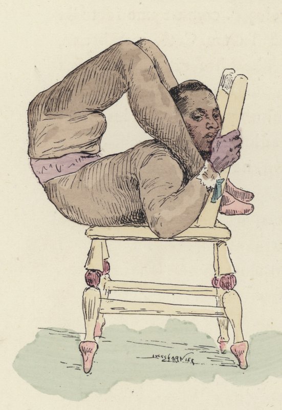 Circus Contortionist on Chair by Jules Arsene Garnier
