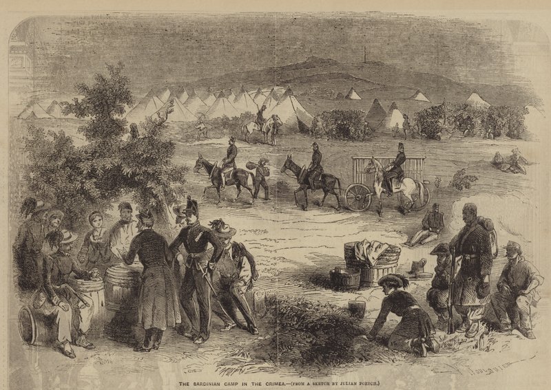 The Sardinian Camp in the Crimea by Julian Portch