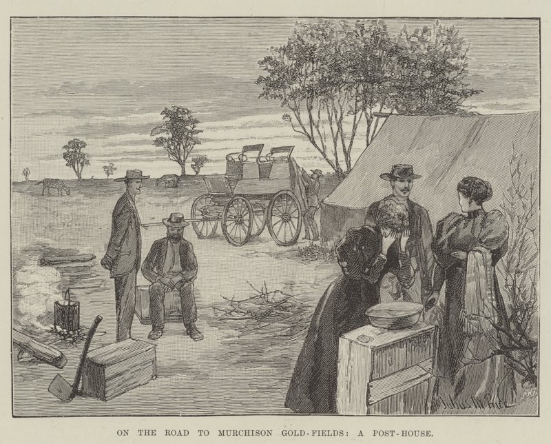 On the Road to Murchison Gold-Fields, a Post-House by Julius Mandes Price