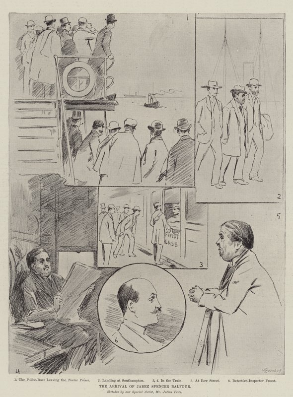 The Arrival of Jabez Spencer Balfour by Julius Mandes Price