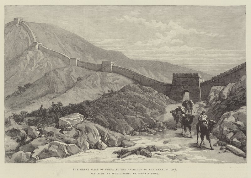 The Great Wall of China at the Entrance to the Nankow Pass by Julius Mandes Price