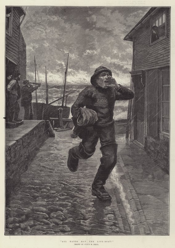 All Hands Man The Life-Boat! by Julius Mandes Price