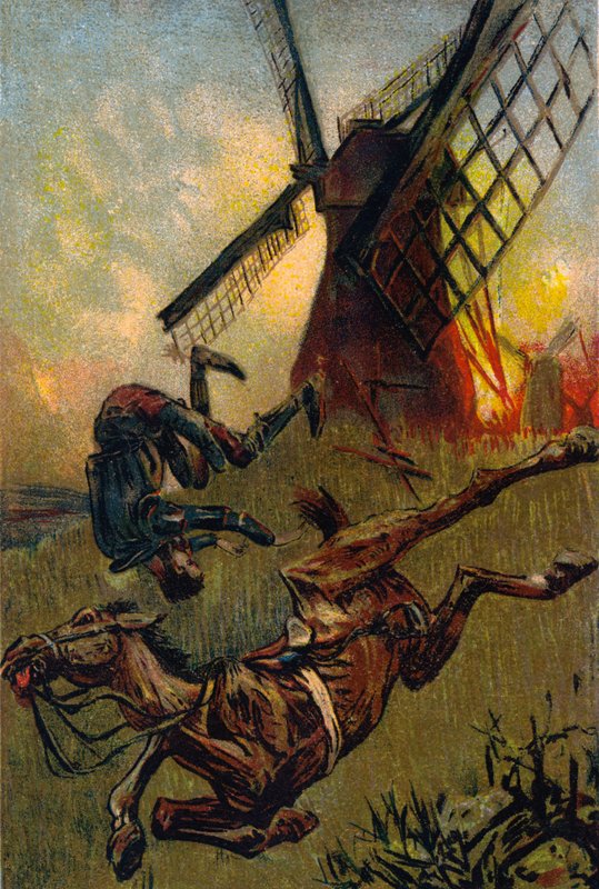 Illustration for Don Quixote by Julius Schlattmann