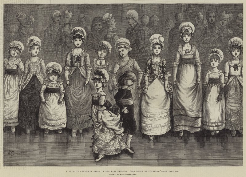 A Juvenile Christmas Party in the Last Century, Sir Roger de Coverley by Kate Greenaway