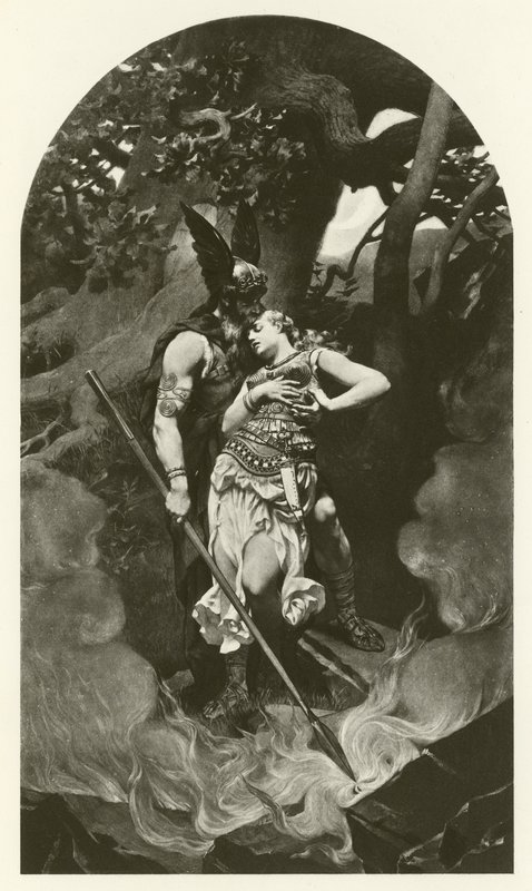 Wotan Takes Leave of Brunhild by Konrad Dielitz