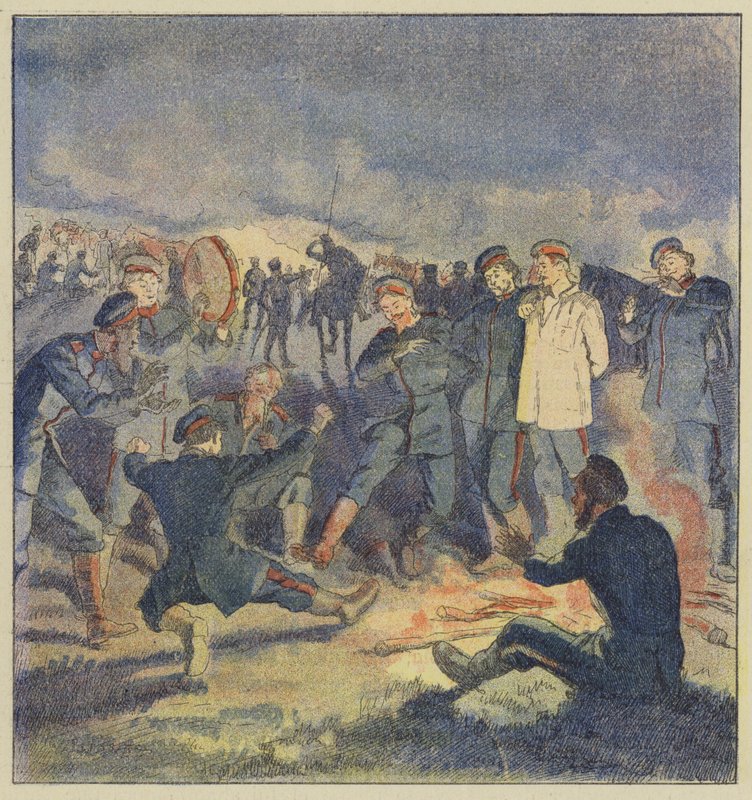 Russian Cavalry at Bivouac by L. Malespine