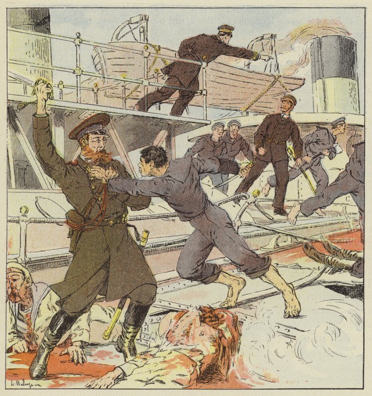 Tragic end of the commander of the Steregushchy by L. Malespine