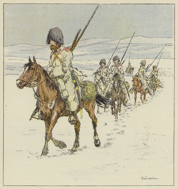The Cossacks cross the Yalu by L. Malespine